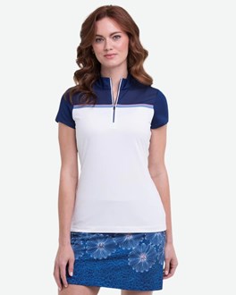EPNY Polo - CS Colour Blocked Zip Mock Polo